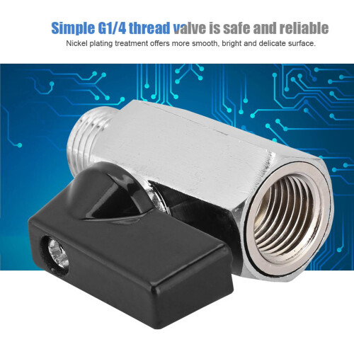 Ni Plating Durable Safe And Reliable Water Cooling Accessories, G1/4 Threads Valve, Solid Computer Accessories For 1