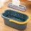 Mop Bucket Rectangular Design Thickened PP Material Easy to Move Handle Storage Bucket 4