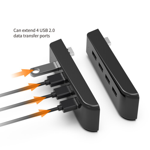 USB3.0Data Transfer Rate USB Hub For PS5Console High Speed Extender External Hard Drives Plug And Play Anti Interference LED Power Indicator 2