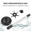 Kitchen Utensil Holder Stainless Steel 6 Hooks Rotatable 7