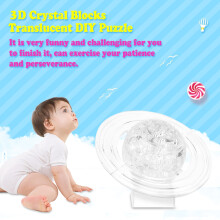 3D Kristall Saturn Puzzle, Transparenter, DIY Plastikmodell-Spielzeug