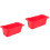 2Pcs Red Silicone Drip Pan Liner Reusable Grease Cup Camping Accessory 5