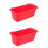 2Pcs Red Silicone Drip Pan Liner Reusable Grease Cup Camping Accessory 6