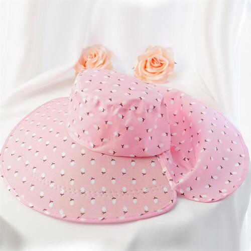 Women's Wide-Brim Sun Hat, Polyester, UV-Protective, 1