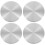 8Pièces Capuchons Roue Aluminium Argent 45Mm Universels 3