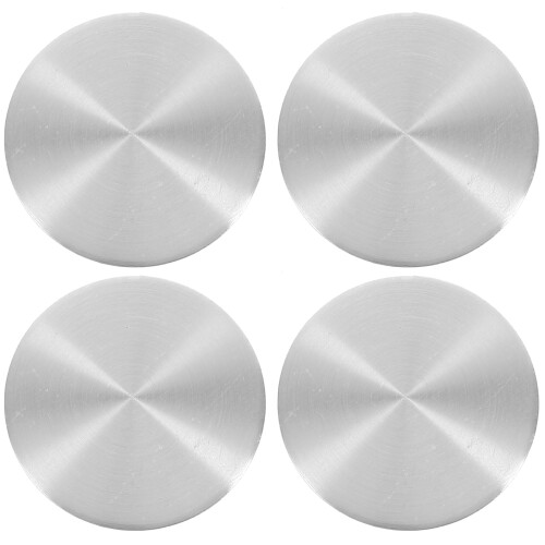 8Pièces Capuchons Roue Aluminium Argent 45Mm Universels 2