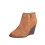 Women's Yellow Suede Wedge Booties Side Zipper Round Toe 2