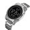 Men's Digital Watch Waterproof Luminous Silver 3