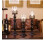 Vintage schwarze Windlichter mit Metallsockel 5