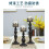 Vintage schwarze Windlichter mit Metallsockel 6