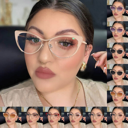 Σέξι γυαλιά μόδας Cat Eye με διαφανείς φακούς Hot Frames για ενήλικες 1