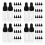 80Pcs Black Tiny Glass Dropper Bottles Multipurpose Travel Containers 6