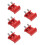 5Pcs Weather-Resistant Red Dovetail Clamp Base for Telescope Use 5
