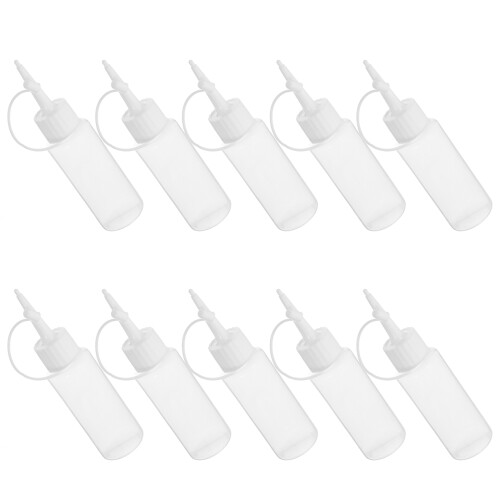 5Pcs Small White Ldpe Squeeze Bottles for Precise Craft and DIY Use 2