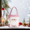 Pink Christmas Drawstring Gift Bag – Polyester, 42x23cm 4
