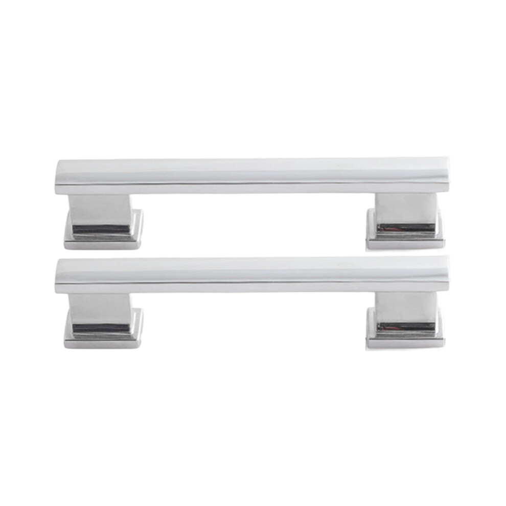 (Bright Chrome, 2Pcs) Zinc Alloy Kitchen Cabinet Handles & Drawer Pulls 6253032066443