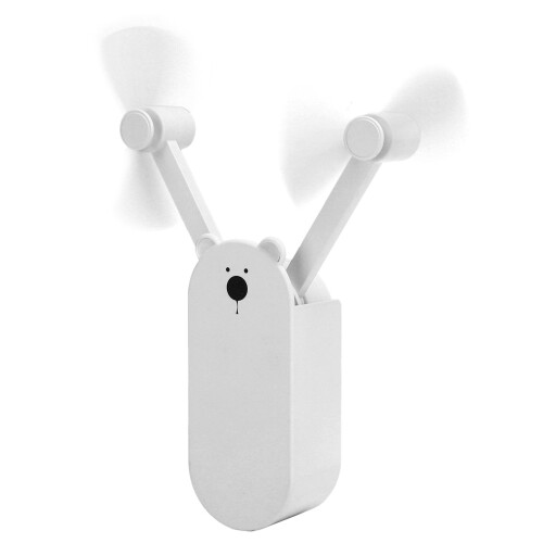 Backup Power Bank Handheld Mini Fan USB Rechargeable Flashlight Function Portable Cooling Foldable Design Compact Size Safety Assurance3-Stage 1