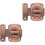 2Pcs Brown Zinc Alloy Door Latches for Inside Doors Quick Install 3