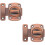 2Pcs Brown Zinc Alloy Door Latches for Inside Doors Quick Install 6