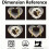 Heart Print Placemats Gold Black Textured 4 Pack 4