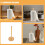 3Pcs Paper Towel Holder Stand Light Brown Bamboo Rustic Design for Kitchen 8