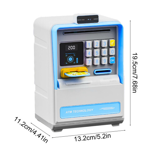 Παιχνίδι ATM για νήπια με ροζ μπλε κωδικό πρόσβασης για το πρόσωπο και αριθμητικό 2