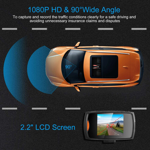 Car DVR 1080P Video Recorder 90 Lens Loop Night Vision 1