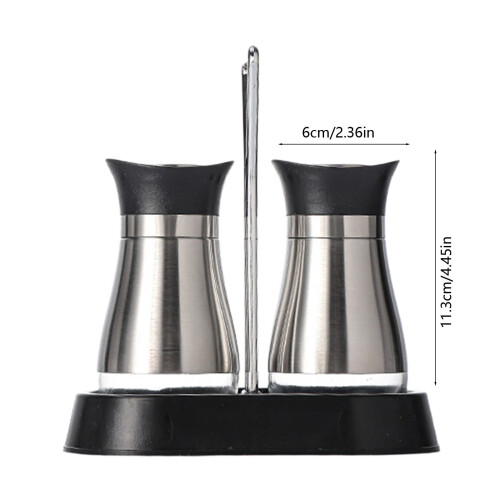 Stainless Steel Salt and Pepper Shakers 2-Pack 2