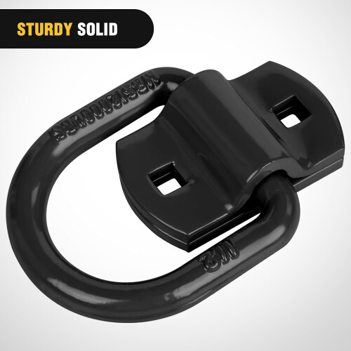 D-Ring Tie Down Anchors Black 4 pcs 1/2 inch 12000 lbs 2