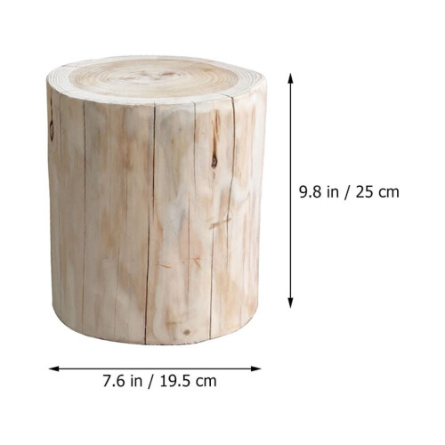 Beige träpall 25x19,5x19,5cm 1
