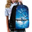 Mochila escolar infantil Blue Butterfly de 17 polegadas para meninas e meninos de 6 a 12 anos, grande capacidade, alças acolchoadas, compatível com 3
