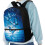Mochila escolar infantil Blue Butterfly de 17 polegadas para meninas e meninos de 6 a 12 anos, grande capacidade, alças acolchoadas, compatível com 4