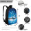 Mochila escolar infantil Blue Butterfly de 17 polegadas para meninas e meninos de 6 a 12 anos, grande capacidade, alças acolchoadas, compatível com 5