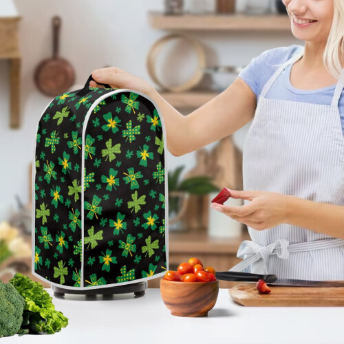 Kitchen Blender Dust Cover Polyester Universal Green Yellow 2