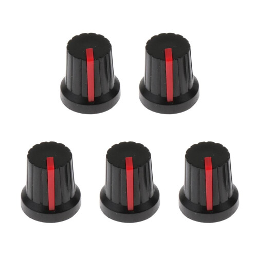 2x5pcs Guitar Effect Pedal Knob Amplifier Control Knobs Black+red 1