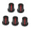 2x5pcs Guitar Effect Pedal Knob Amplifier Control Knobs Black+red 5