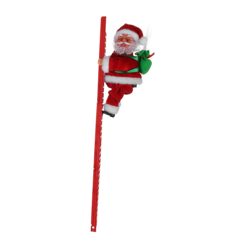 Santa Climbing Rope Ladder Ornament Red 1