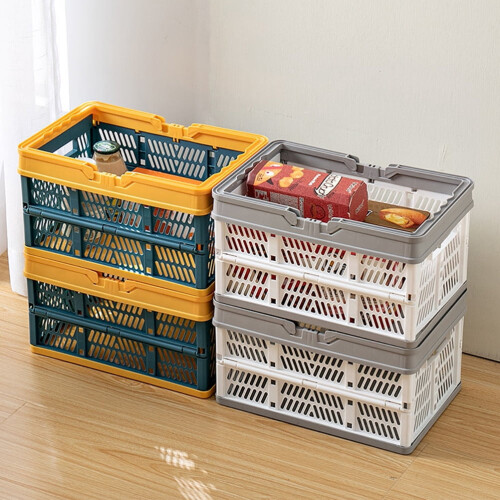Plastic Storage Baskets White 1Pack For Home Use 2