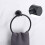 Black Round Bathroom Wall Towel Ring Single Holder 4