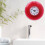 Waterproof Suction Cup Clock, Small Bathroom Shower Wall Clock, Mini Round Kitchen Refrigerator Clock Decor, White 8