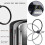 Black Round Bathroom Wall Towel Ring Single Holder 6