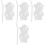 4St Bear Shape Drinkbeker - Clear Voor Frisdrank En Bier 4