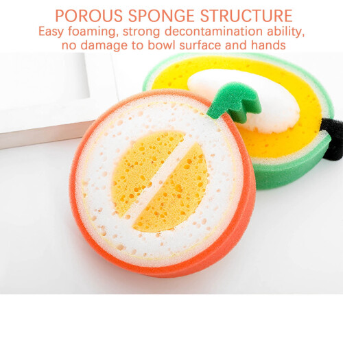 Thickened Fruit Dish Wash Sponge – Multifunctional, Lightweight, Decontaminating Kitchen Cleaning Sponge 2