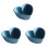 3Pcs Light Blue Ceramic Salad Dessert Fruit Bowls for Home 3