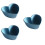3Pcs Light Blue Ceramic Salad Dessert Fruit Bowls for Home 7