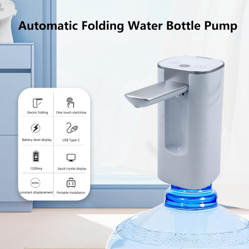 Smart Water Dispenser Portable 5-Gal Rechargeable USB White 2