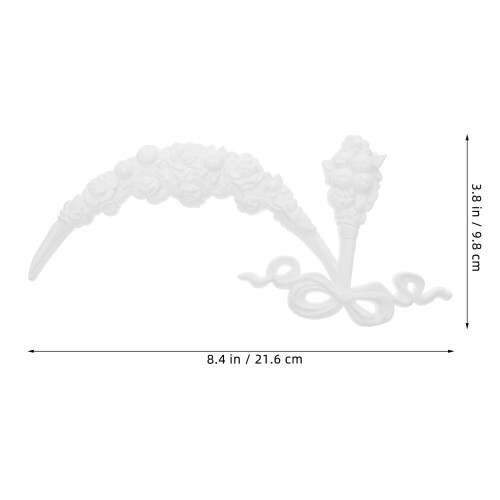 Chandelier Ceiling Medallion Unpainted Bowknot Flower 1