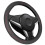 Steering Wheel Cover Microfiber Leather 14.5-15 Inch Black 5