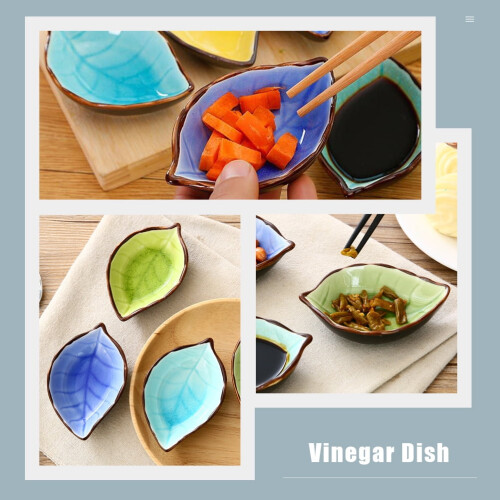 HEMOTON Leaf-Shaped Dipping Bowls Set of 4 1