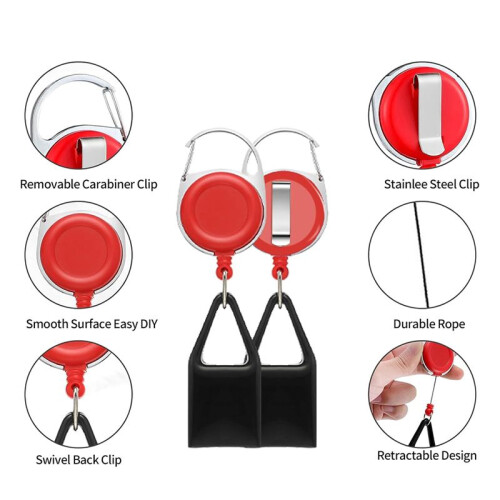 24Pcs 6 Colors Plastic Retractable Keychain Easy Release Buckle Lighter Holder Stretchable Lighter Case with Belt Clip 2